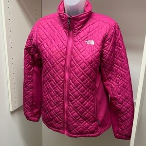 Hot pink North Face light winter coat